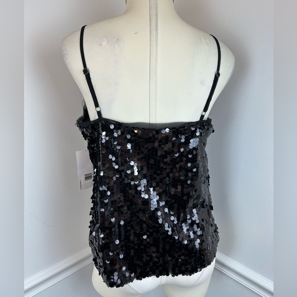 JUSTFAB Black Sequin Cami Tank NWT | Size Medium - Picture 10 of 16